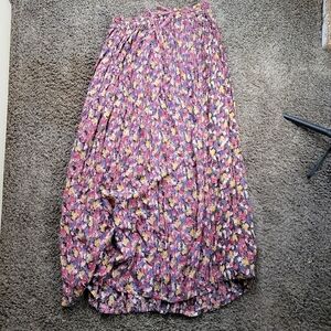 Vintage 90s Exclusif by Whispers Pink Floral Long Skirt Woman's Free Size